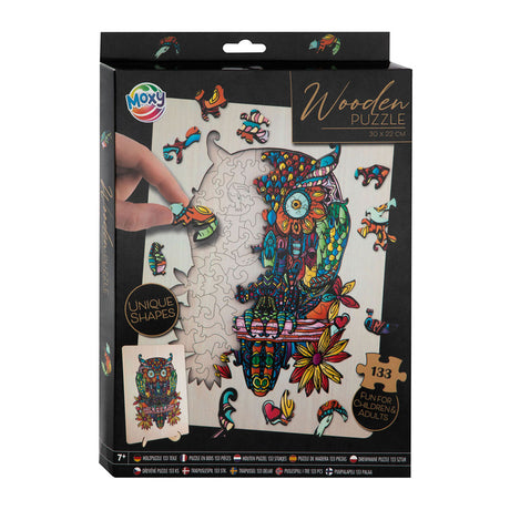 Grupo creativo de artesanía Wooden Jigsaw Puzzle uil, 133st.