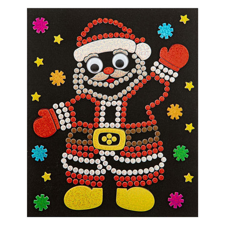 Conjunto de pegatinas de puntos holográficos navideños de grupo de manualidades creativas