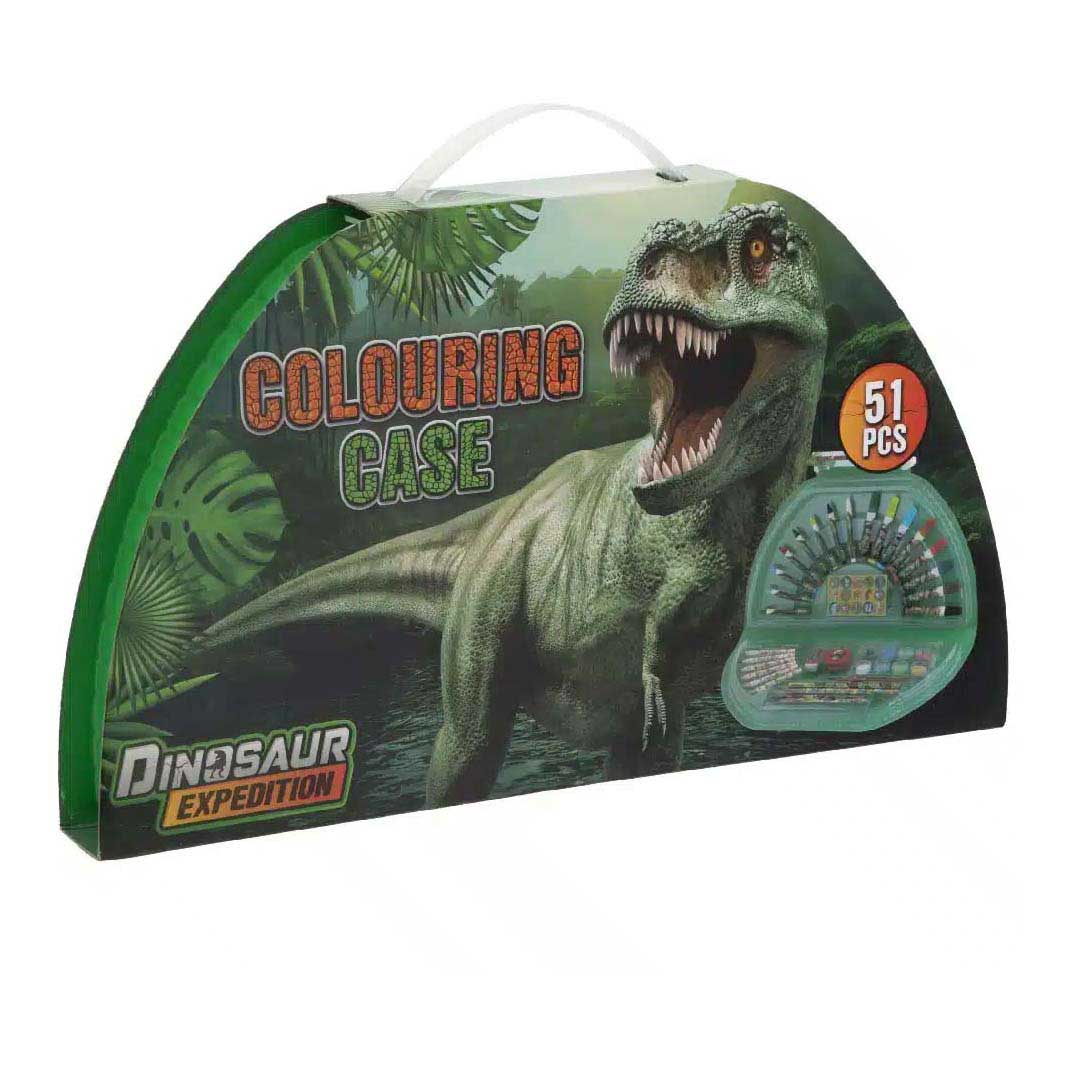 Estuche dinosaurio color dino, 51 uds.