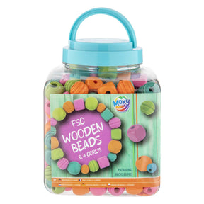 Creative Craft Group cuentas de madera azules, 375 gramos