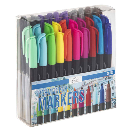 Rotulador permanente Nassau fine art 30uds - rotuladores para plastico - rotuladores para adultos - dibujo creativo - rotuladores