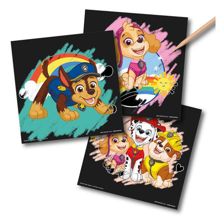 Juego de tarjetas rasca y gana Moxy Paw Patrol, 7 piezas.