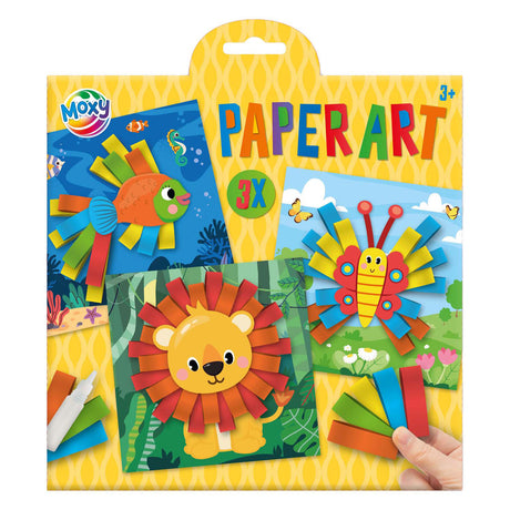 Manualidades creativas con animales en papel para grupos de manualidades, juego de 3