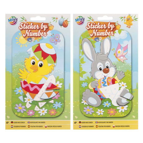 Vinilo decorativo de grupo de manualidades creativas por número Pascua