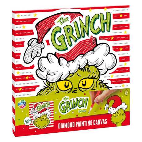 Lienzo de pintura de diamante de grupo de manualidades creativas el grinch - 30x30cm