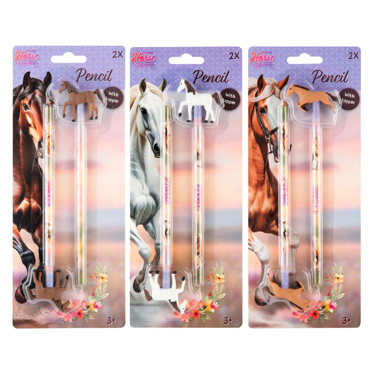Lápices de caballos de Creative Craft Group con adorno - 2 piezas.