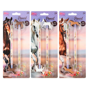 Lápices de caballos de Creative Craft Group con adorno - 2 piezas.