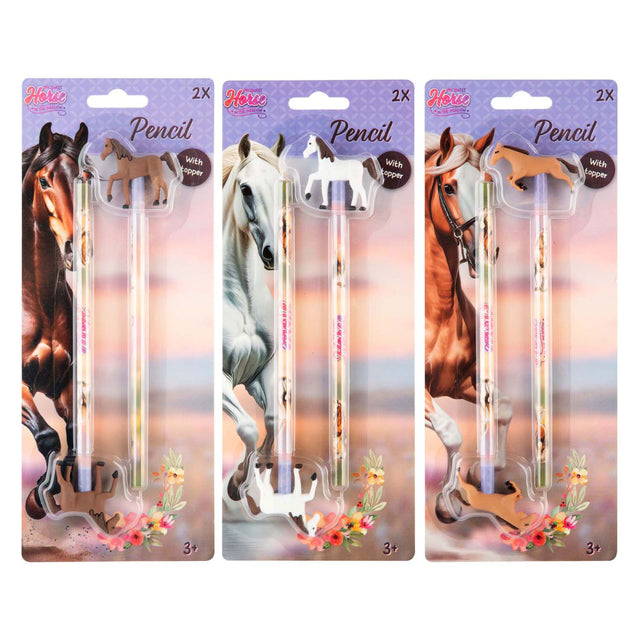 Lápices de caballos de Creative Craft Group con adorno - 2 piezas.