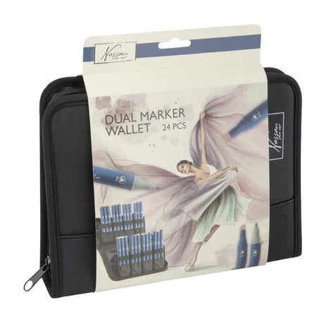 Creative craft group nassau markeretui met 24 ronde dual markers
