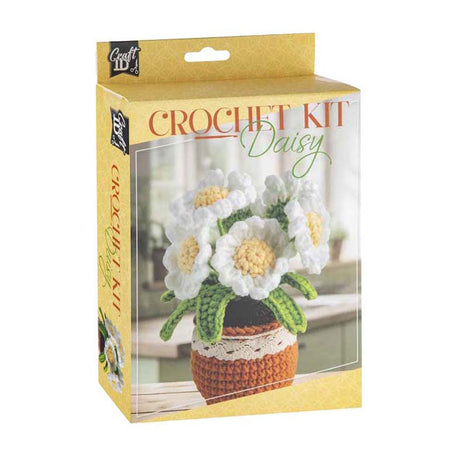 Kit de crochet para grupo de manualidades creativas Margarita - incl. aguja e hilo
