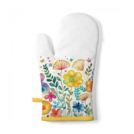 Guante de horno Ambiente vibrante blanco primavera