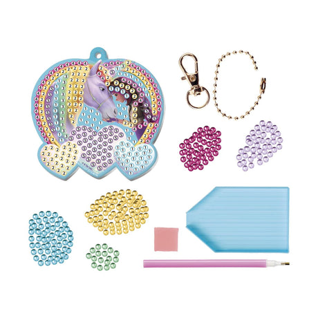 Llavero con pintura de diamantes Moxy Unicorn Academy - 20,5x7,5 cm