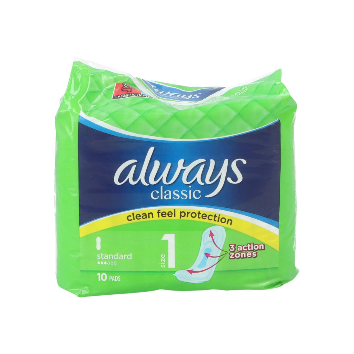 Toallas sanitarias siempre clásicas 10 piezas.