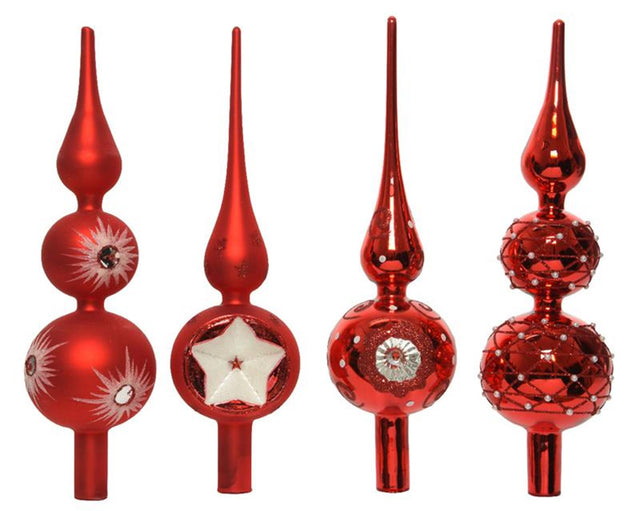 Decoris pico de cristal en rojo navideño dia8x31cm