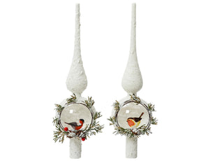 Decoris pico pájaros de cristal dia8cmx31cm