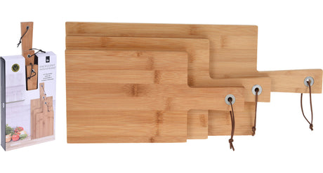 Excelente Housware Housware de 3 partes Juego de tablero de corte de 3 partes Bambú