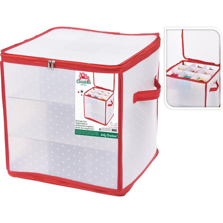 Caja de almacenamiento Home Styling para bolas de Navidad 27 compartimentos 31x31x31cm
