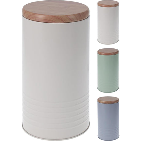 Excelente lata redonda para guardar artículos para el hogar ã˜10,5xh19cm
