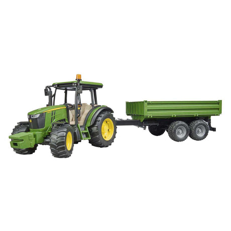 Tractor Bruder John Deere 5115 m con remolque 1:16