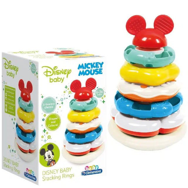 Clementoni - Anillos apilables Disney Mickey Mouse