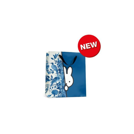 Bolsa regalo miffy peekaboo 14x14x6,5cm azul