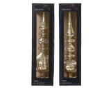 Pico Decoris antiguo de cristal plateado dia.9x35cm en 2 versiones