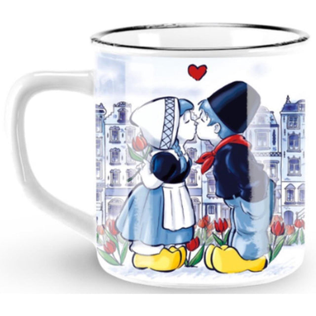 Taza retro pareja besándose 220ml