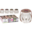 Quemador de aceite para el hogar con cera perfumada con aroma a vainilla, lavanda, rosa o jazmín.