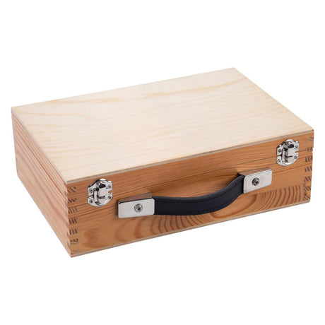 Engelhart metal jeu de boules - 6 bolas en caja de madera - negro gris - juego de lujo - petanca - petanca - bolas de metal - adecuado para cualquier pista de jeu de boules - longfield