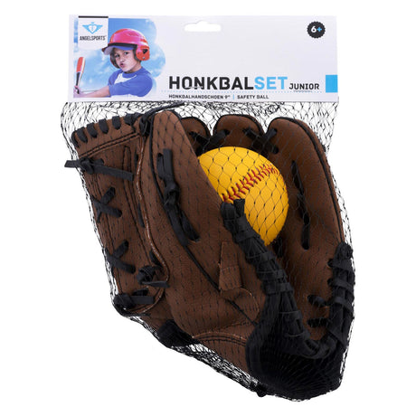 Juego de béisbol Engelhart de cuero artificial.