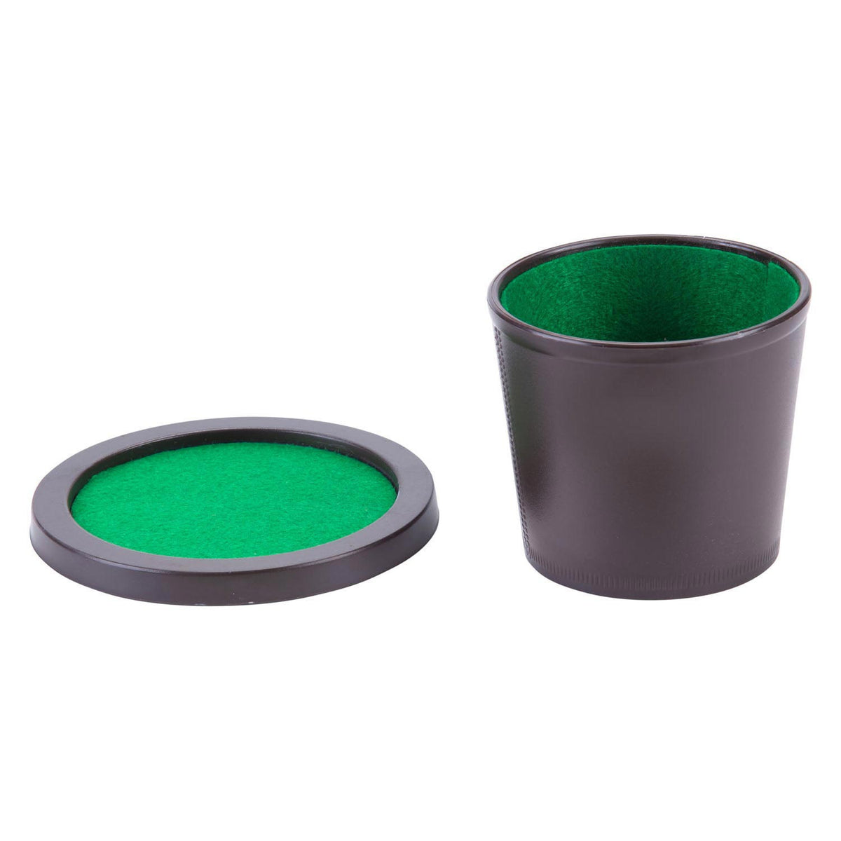 Taza de póquer Longfield con tapa, incluye 2 juegos de dados (16 mm), juego de dados, juego familiar clásico de dados, corazón de ángel