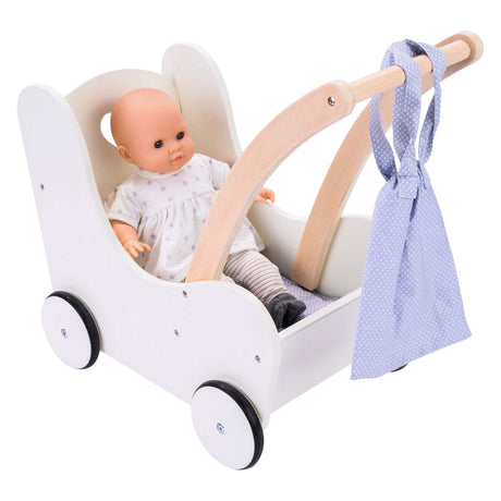 Andador de muñecas de madera gris blanco