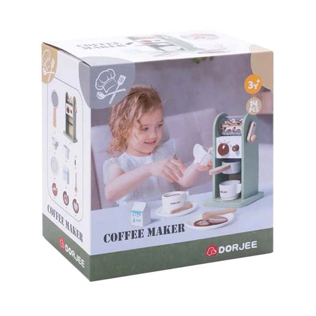 Cafetera de madera Dorjee, 14 piezas