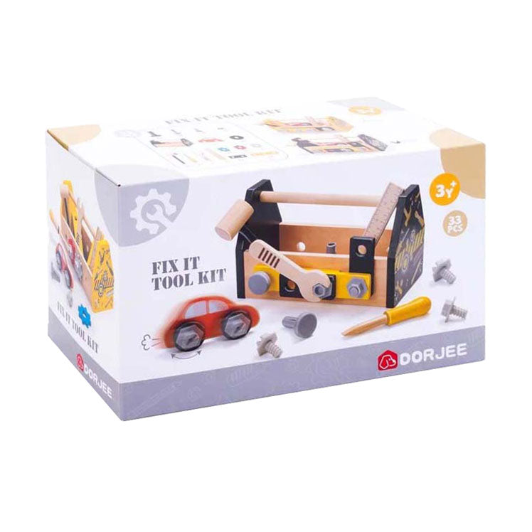 Dorjee Toolbox 33 piezas de madera junior de madera negra