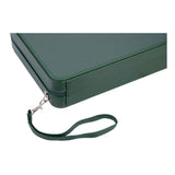 Juego de backgammon de viaje con cremallera - verde