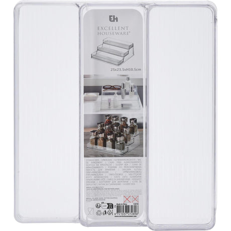 Excelente caja de almacenamiento para artículos para el hogar, refrigerador, 25x23,5 cm.