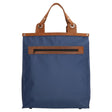 Bolso shopping Run away basics azul con asa de piel auténtica 36,5xh41cm