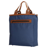 Bolso shopping Run away basics azul con asa de piel auténtica 36,5xh41cm