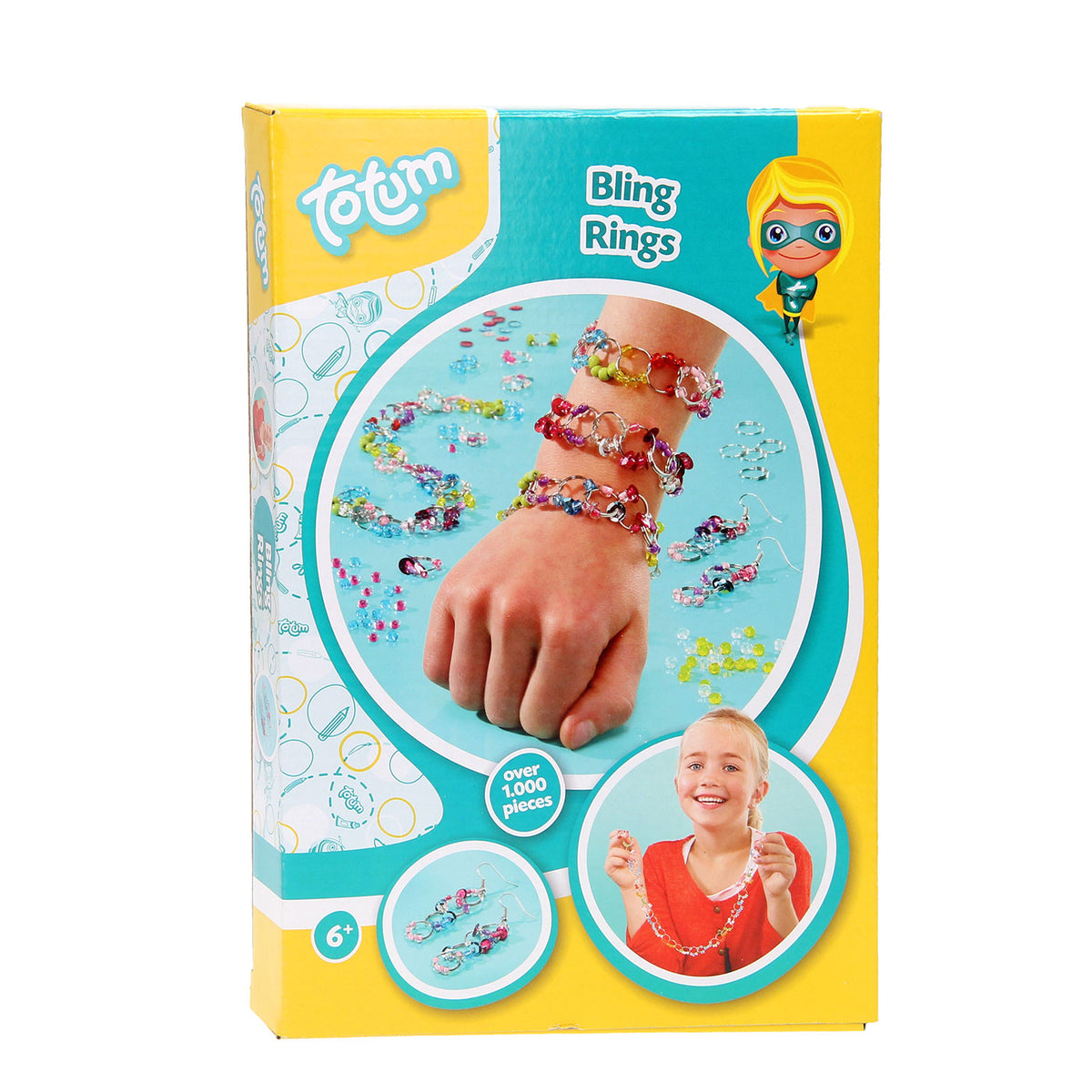 Totum creativo con anillos y cuentas.