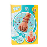 Totum creativo con anillos y cuentas.