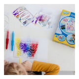 Totum spray pens 5 sopladores set de manualidades incl. Plantillas de unicornios y animales - juguetes creativos a partir de 4 años - consejo de regalo para manualidades, dibujo y pintura
