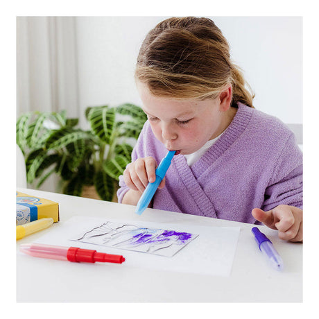 Totum spray pens 5 sopladores set de manualidades incl. Plantillas de unicornios y animales - juguetes creativos a partir de 4 años - consejo de regalo para manualidades, dibujo y pintura