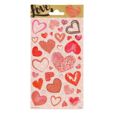 Hoja de pegatinas Totum twinkle - corazones