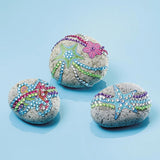Set de manualidades Totum piedras decorativas con estrella de mar incl. Más de 350 diamantes de imitación: punta de regalo de estrella de mar de roca, juguetes creativos para manualidades de niñas y niños