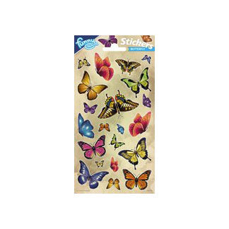 Hoja de pegatinas Totum con purpurina - mariposas