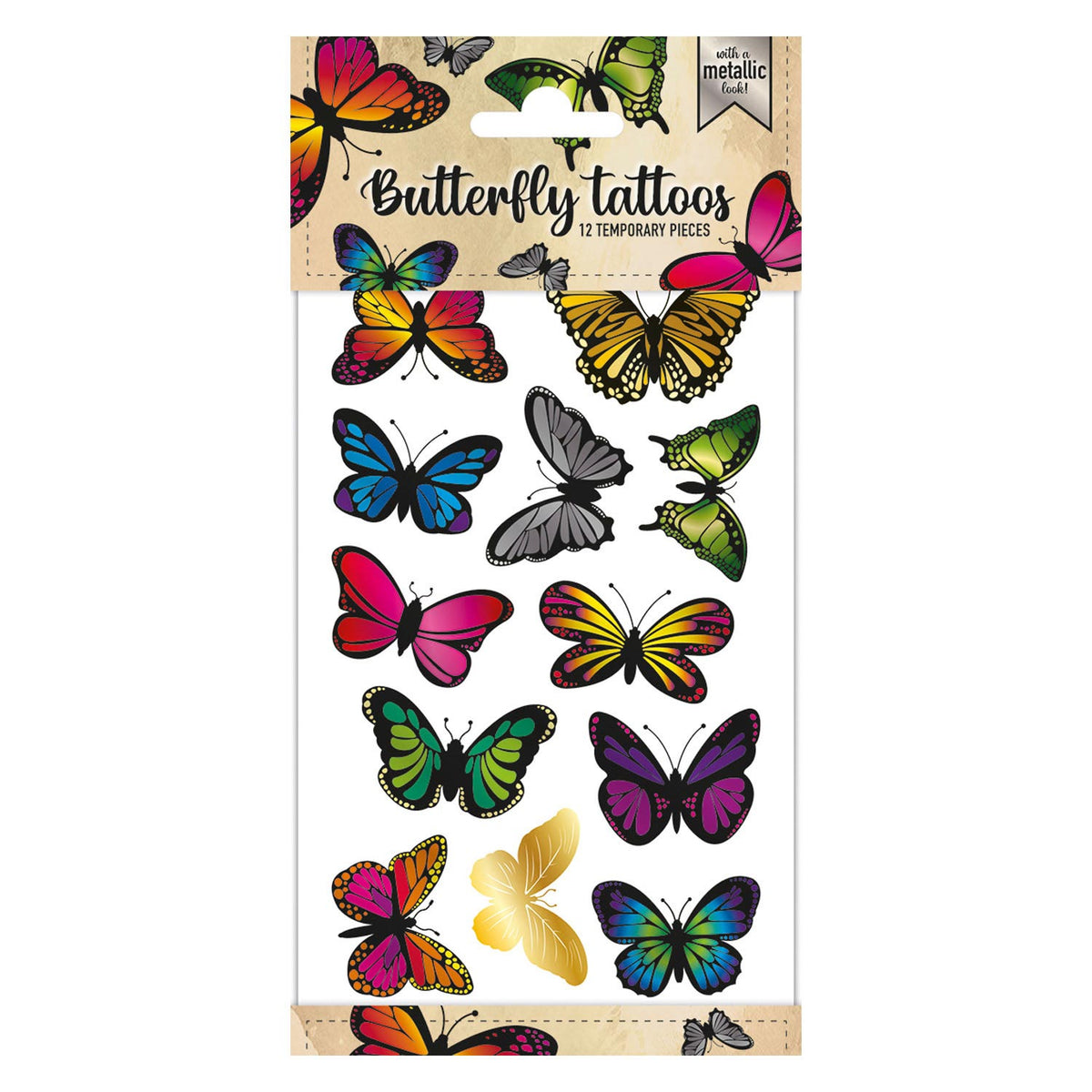 Tatuajes metálicos Totum - mariposas