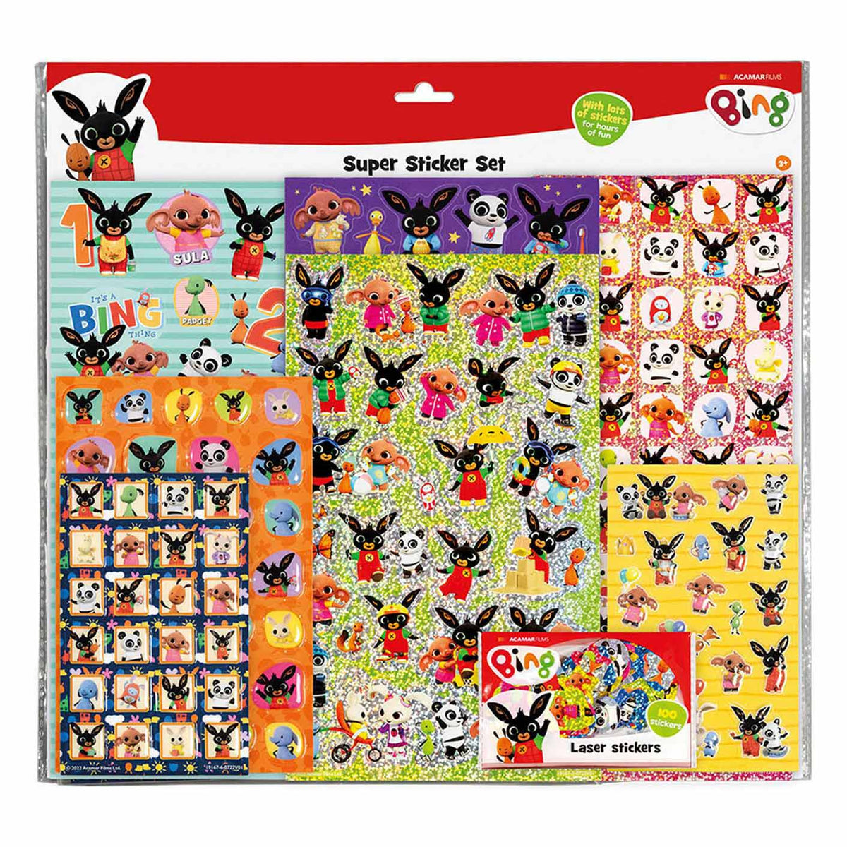 Juego de súper pegatinas de juguetes Bambolino - bing