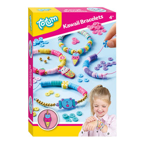 Hacer pulseras Totum alegres con dijes kawaii incl. Juego de manualidades con más de 360 cuentas de disco, juguetes creativos: pulseras kawaii, consejo de regalo