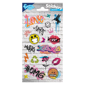 Hoja de pegatinas de graffiti Totum