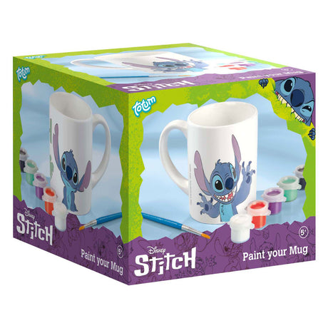 Taza para colorear Totum Disney Stitch - Juego de manualidades Taza de cerámica incl. pintura y pincel - consejo de regalo juguetes niñas y niños manualidades lilo stitch